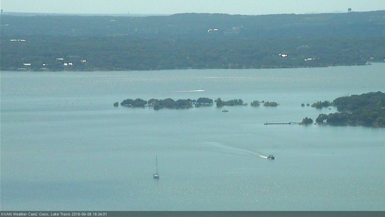 Lake Travis webcam, June 6, 2016 4:00 PM CT
