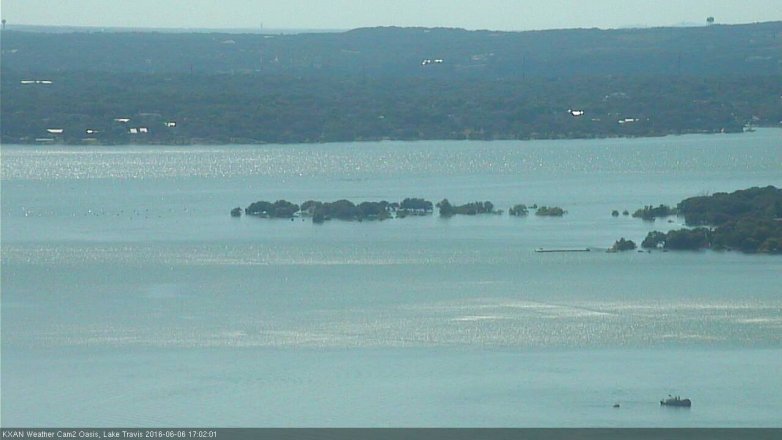 Lake Travis webcam, June 6, 2016 4:05 PM CT