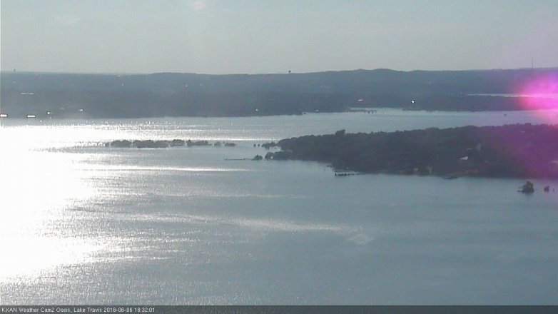 Lake Travis webcam, June 6, 2016 5:45 PM CT