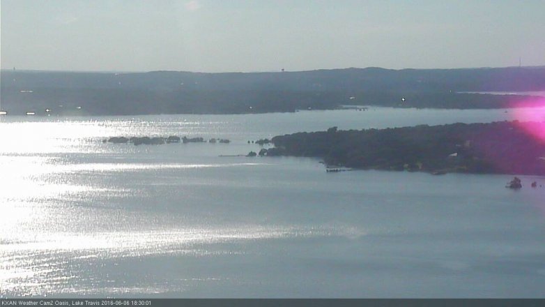 Lake Travis webcam, June 6, 2016 5:55 PM CT