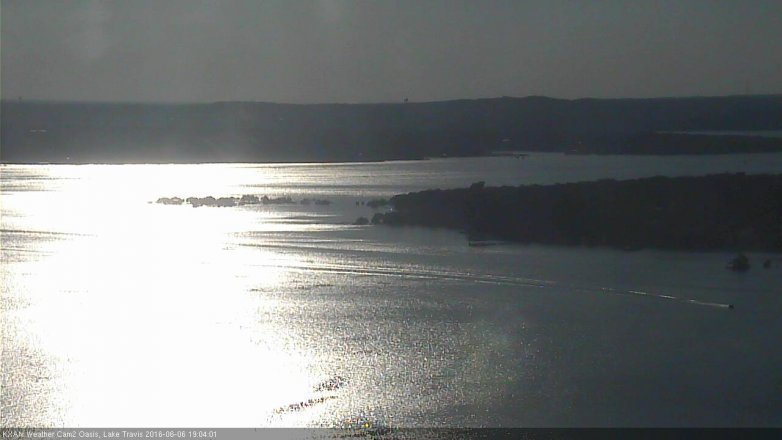 Lake Travis webcam, June 6, 2016 6:15 PM CT