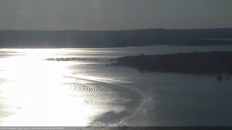 Lake Travis webcam, June 6, 2016 6:30 PM CT