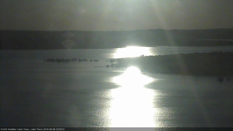 Lake Travis webcam, June 6, 2016 7:10 PM CT