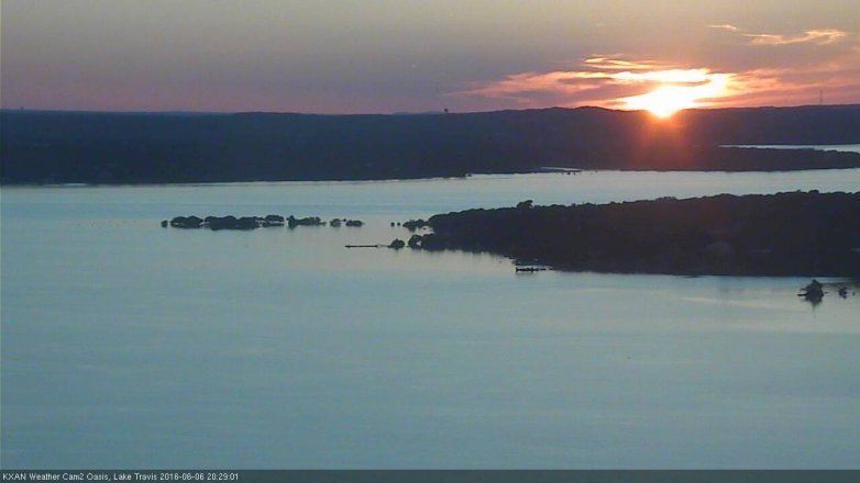 Lake Travis webcam, June 6, 2016 7:35 PM CT