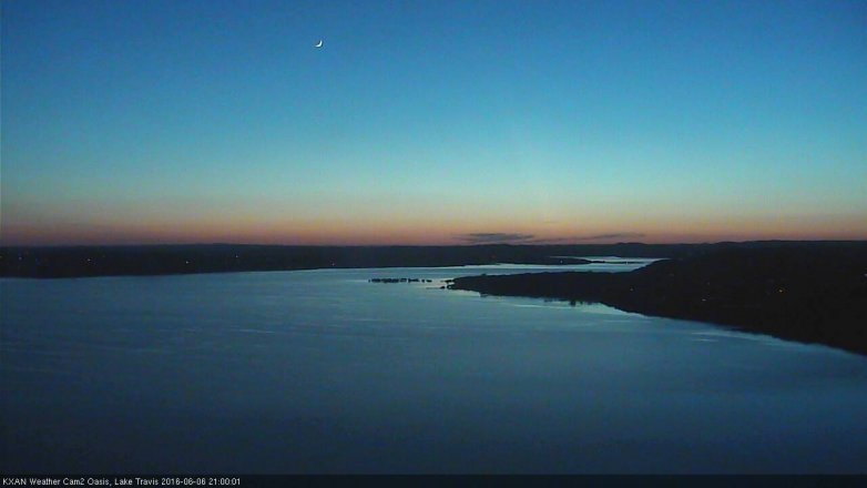 Lake Travis webcam, June 6, 2016 8:05 PM CT