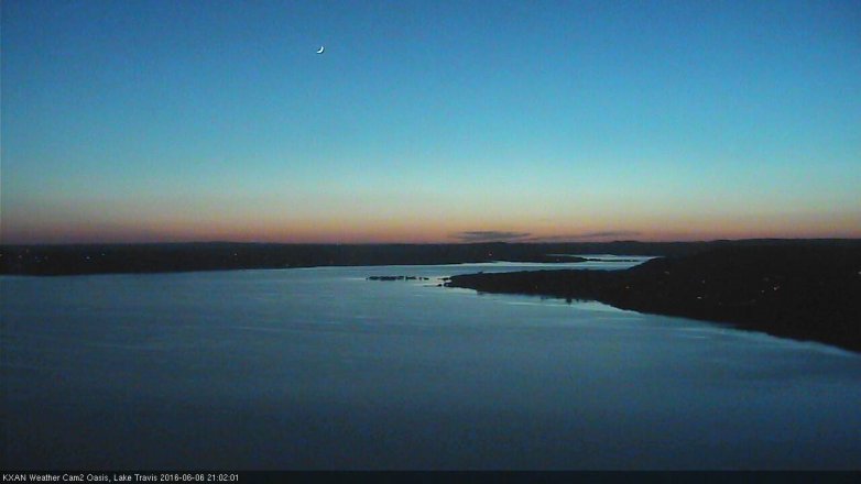 Lake Travis webcam, June 6, 2016 8:15 PM CT