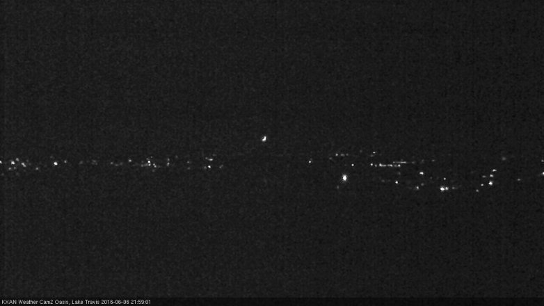 Lake Travis webcam, June 6, 2016 9:30 PM CT