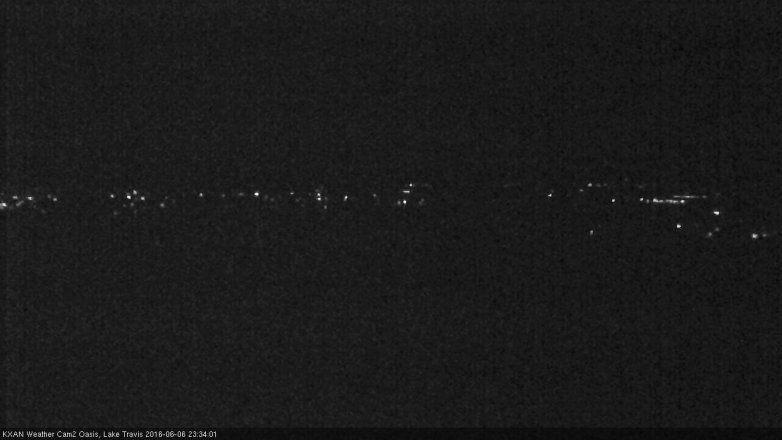Lake Travis webcam, June 6, 2016 10:40 PM CT