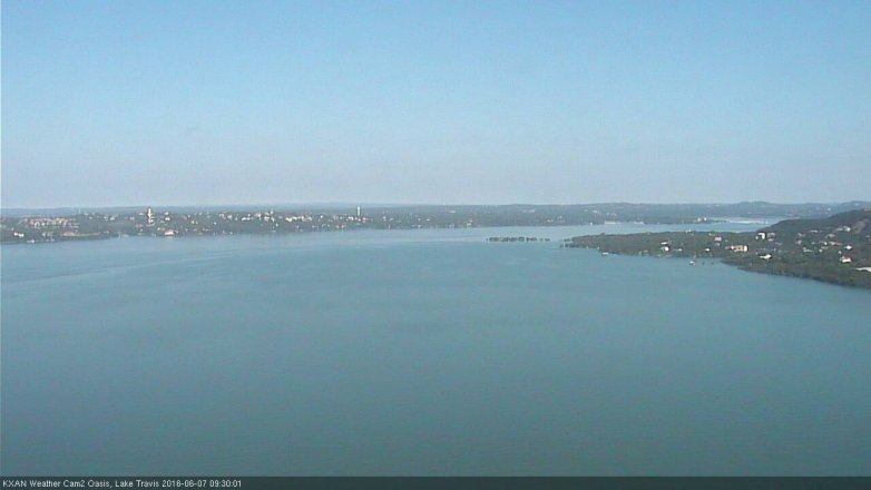 Lake Travis webcam, June 7, 2016 9:00 AM CT