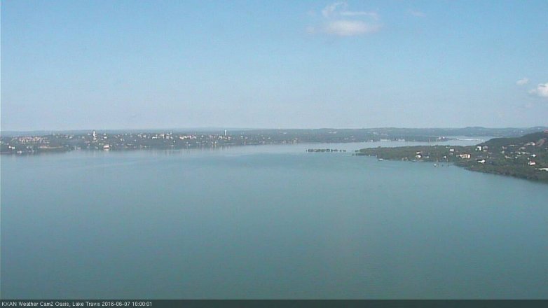 Lake Travis webcam, June 7, 2016 9:20 AM CT
