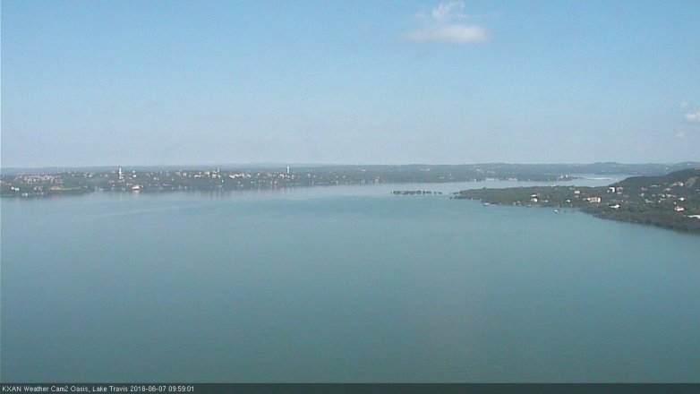 Lake Travis webcam, June 7, 2016 9:30 AM CT