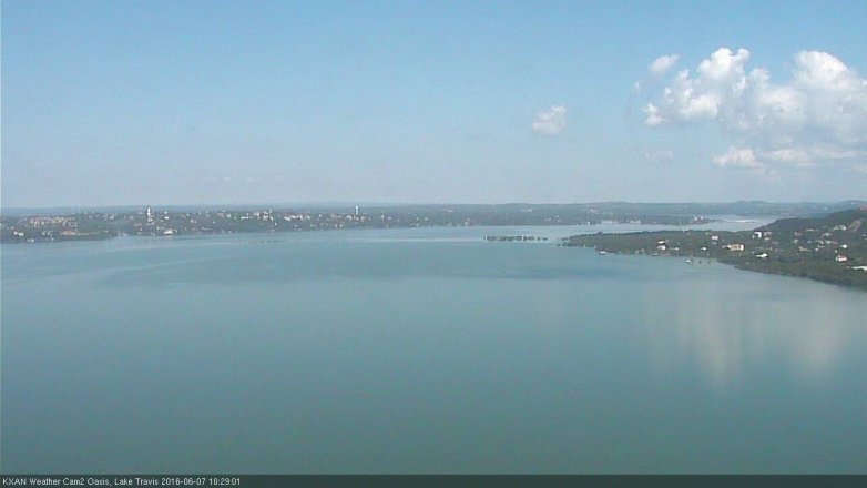 Lake Travis webcam, June 7, 2016 9:45 AM CT