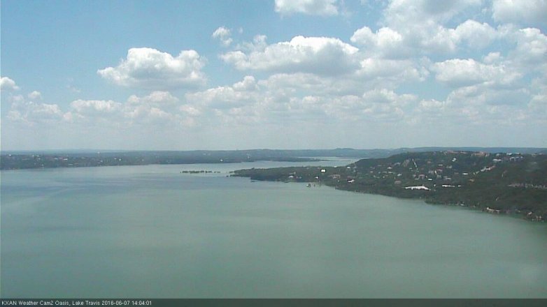 Lake Travis webcam, June 7, 2016 1:15 PM CT