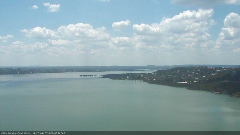 Lake Travis webcam, June 7, 2016 1:45 PM CT