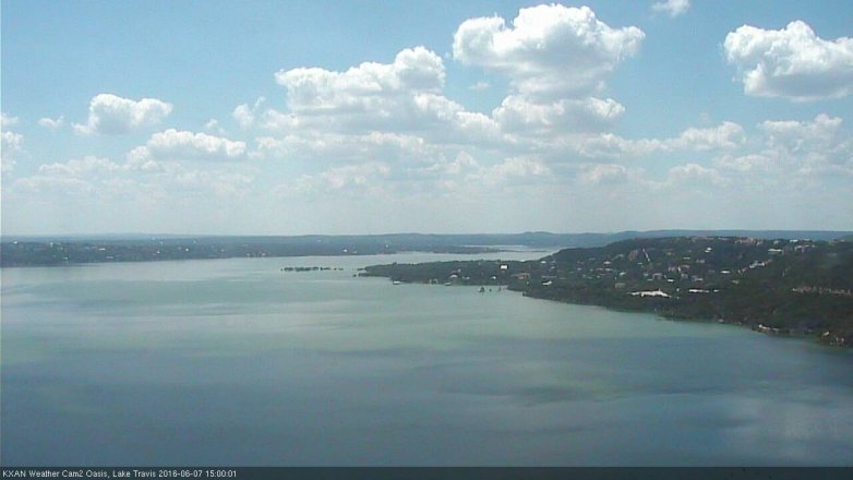 Lake Travis webcam, June 7, 2016 2:15 PM CT