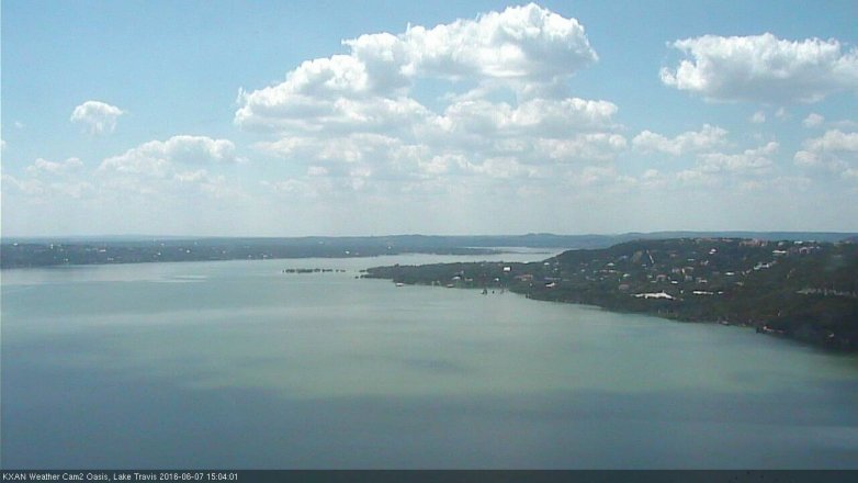 Lake Travis webcam, June 7, 2016 2:25 PM CT