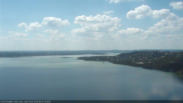 Lake Travis webcam, June 7, 2016 2:40 PM CT