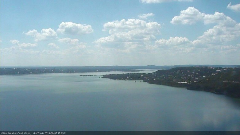 Lake Travis webcam, June 7, 2016 2:45 PM CT