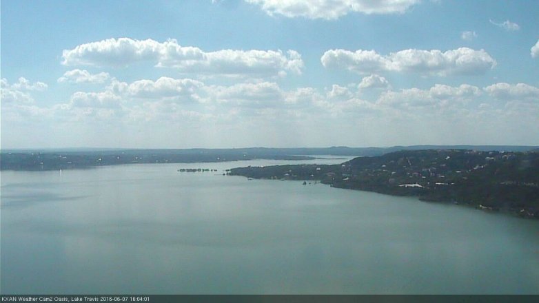 Lake Travis webcam, June 7, 2016 3:25 PM CT