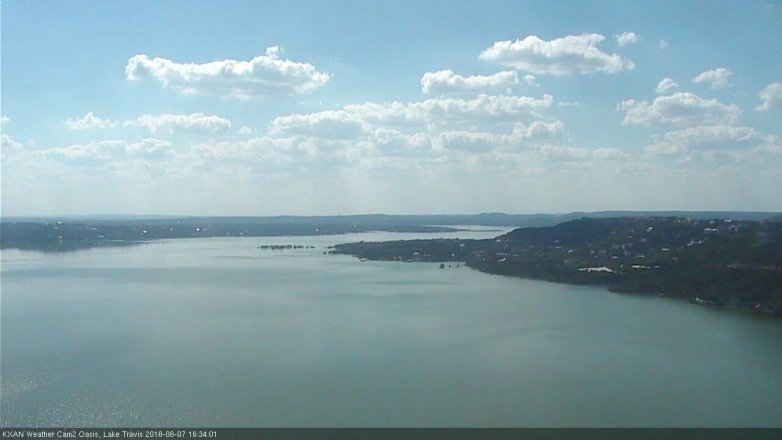 Lake Travis webcam, June 7, 2016 4:00 PM CT