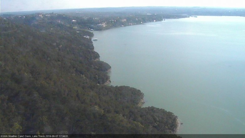 Lake Travis webcam, June 7, 2016 4:45 PM CT