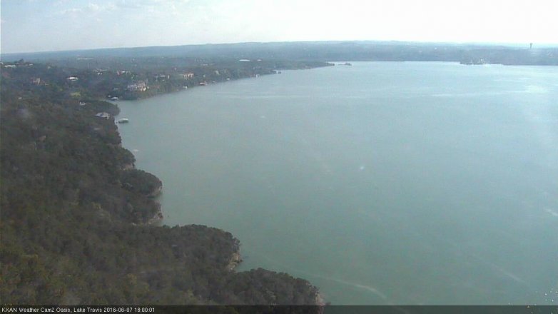 Lake Travis webcam, June 7, 2016 5:10 PM CT