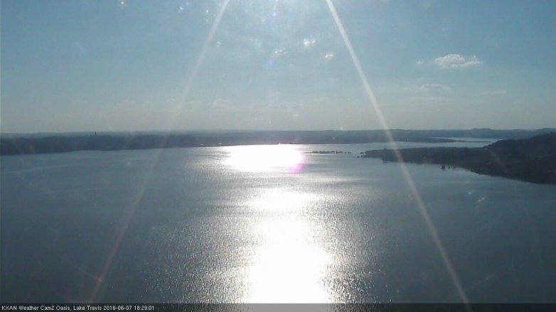 Lake Travis webcam, June 7, 2016 5:45 PM CT