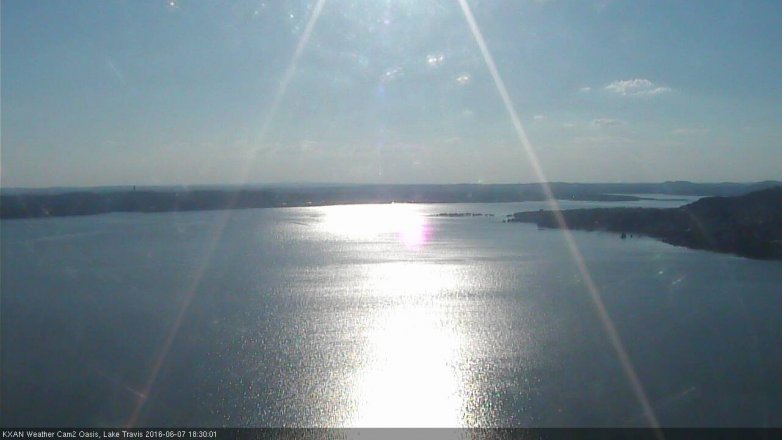 Lake Travis webcam, June 7, 2016 5:50 PM CT