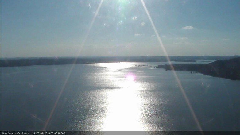 Lake Travis webcam, June 7, 2016 6:05 PM CT