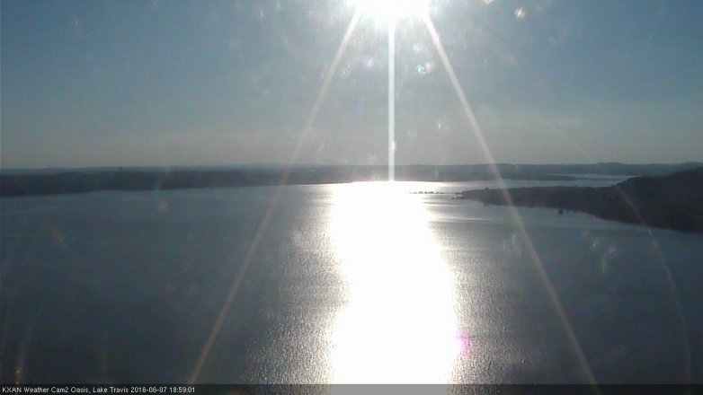 Lake Travis webcam, June 7, 2016 6:30 PM CT