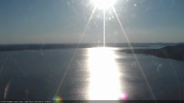 Lake Travis webcam, June 7, 2016 6:35 PM CT
