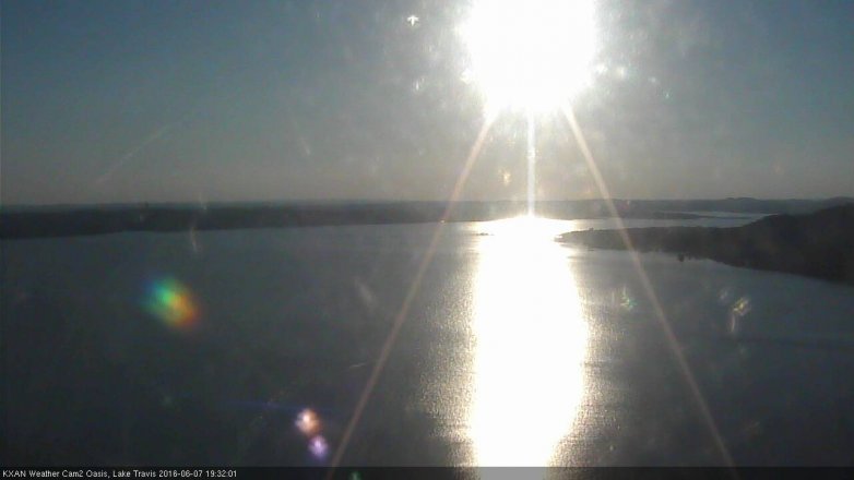 Lake Travis webcam, June 7, 2016 6:40 PM CT