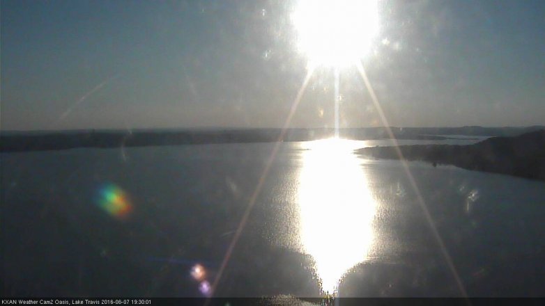 Lake Travis webcam, June 7, 2016 6:50 PM CT