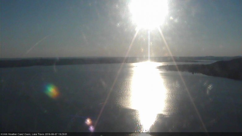 Lake Travis webcam, June 7, 2016 6:55 PM CT