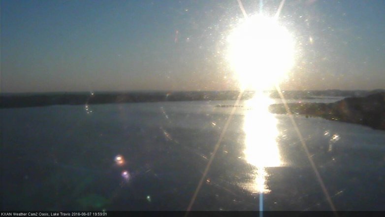 Lake Travis webcam, June 7, 2016 7:05 PM CT