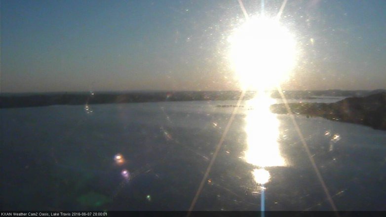 Lake Travis webcam, June 7, 2016 7:10 PM CT