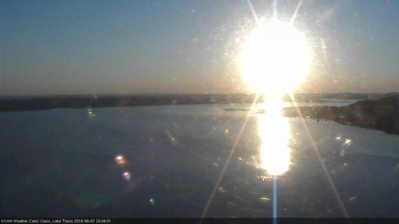 Lake Travis webcam, June 7, 2016 7:15 PM CT