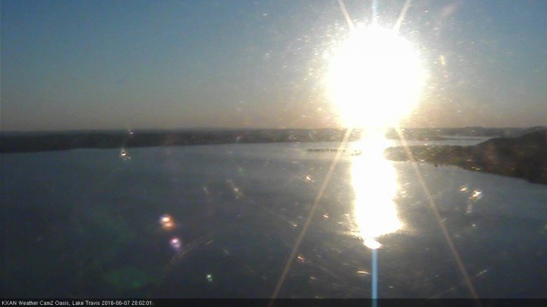 Lake Travis webcam, June 7, 2016 7:30 PM CT
