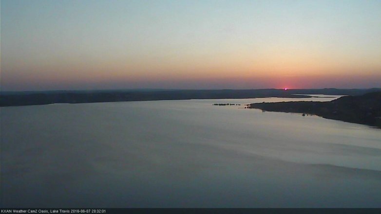 Lake Travis webcam, June 7, 2016 7:35 PM CT