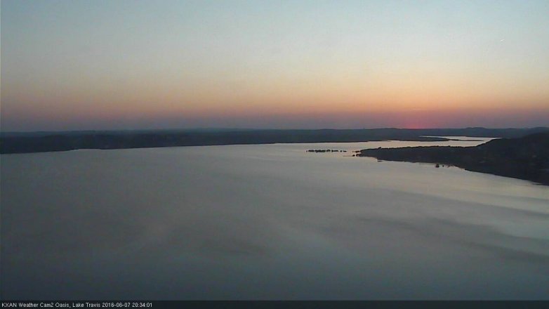 Lake Travis webcam, June 7, 2016 7:50 PM CT