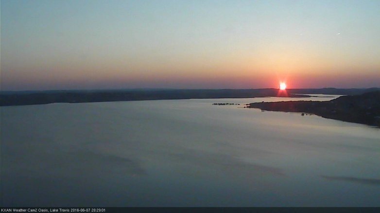 Lake Travis webcam, June 7, 2016 8:00 PM CT