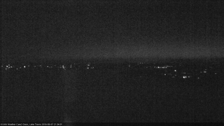 Lake Travis webcam, June 7, 2016 9:05 PM CT