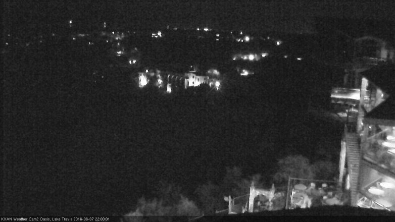 Lake Travis webcam, June 7, 2016 9:25 PM CT