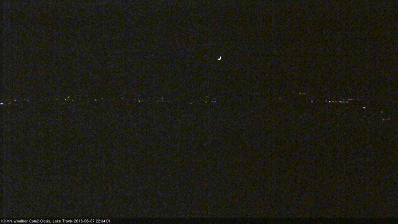 Lake Travis webcam, June 7, 2016 9:40 PM CT