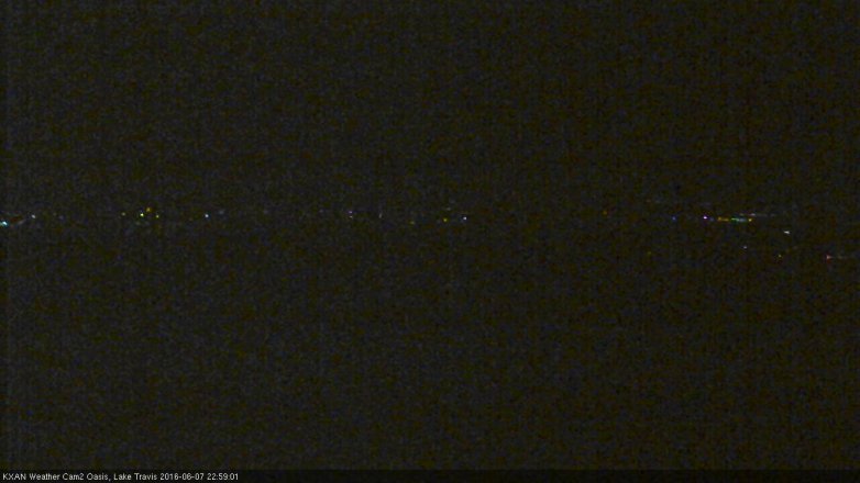 Lake Travis webcam, June 7, 2016 10:30 PM CT