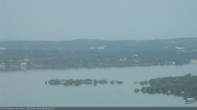 Lake Travis webcam, June 8, 2016 9:00 AM CT