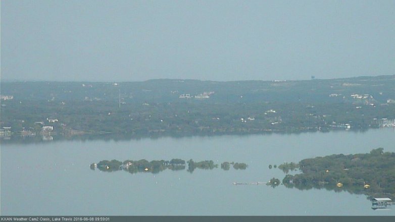 Lake Travis webcam, June 8, 2016 9:05 AM CT