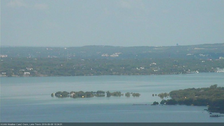 Lake Travis webcam, June 8, 2016 9:40 AM CT