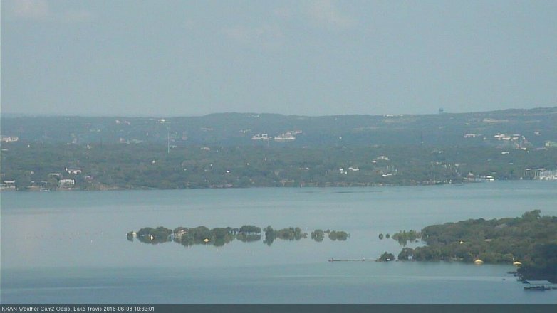 Lake Travis webcam, June 8, 2016 9:55 AM CT