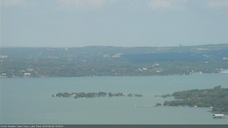 Lake Travis webcam, June 8, 2016 10:05 AM CT